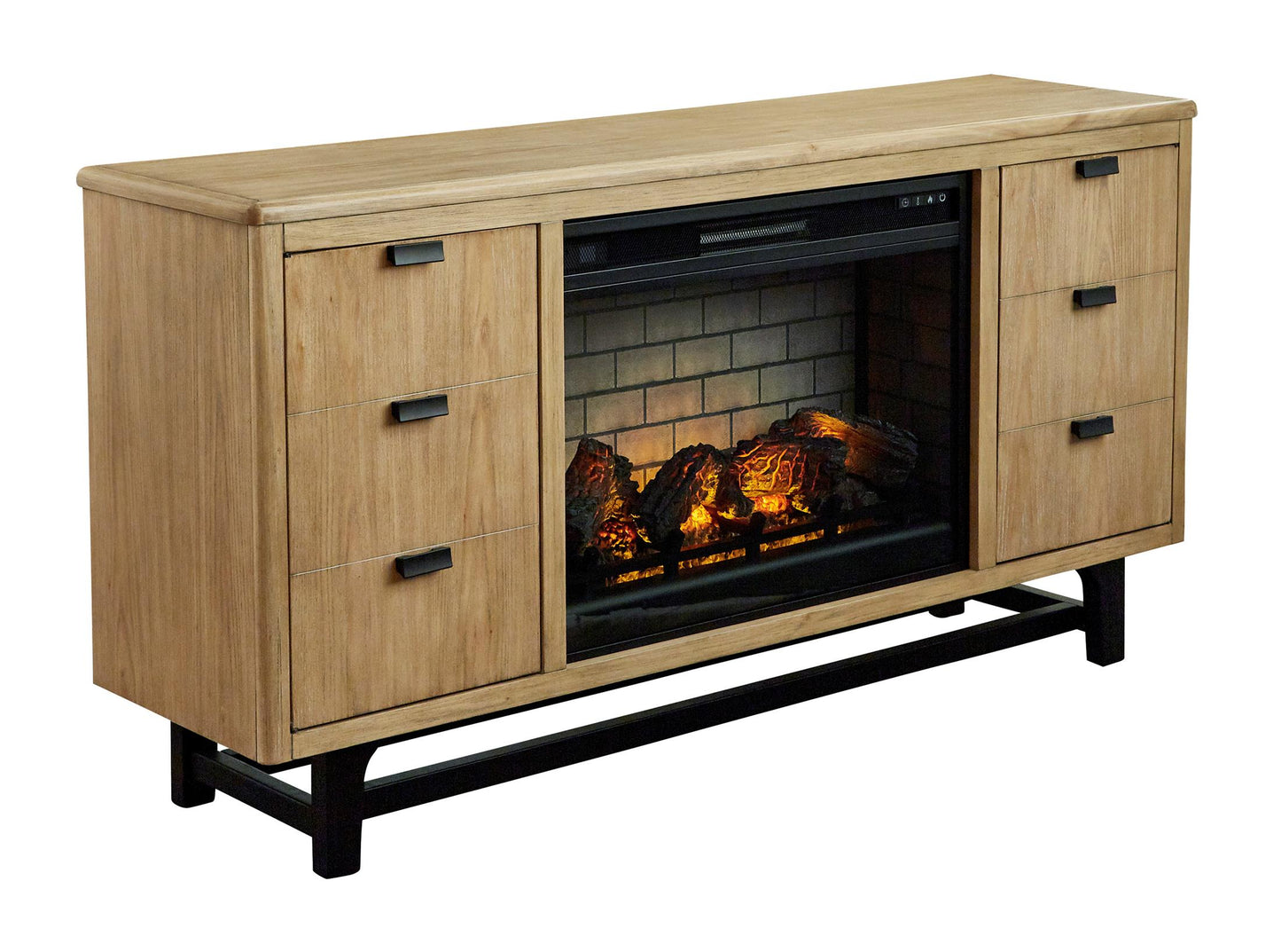 Freslowe 67" TV Stand with Electric Fireplace