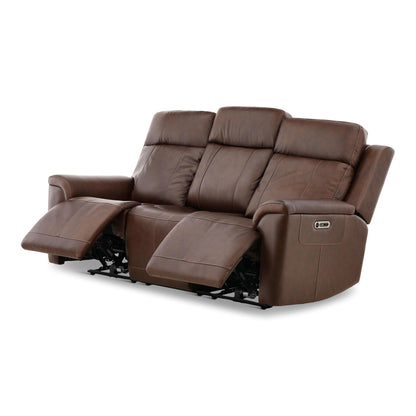 Adrian Leather Power Sofa with Drop Down Table