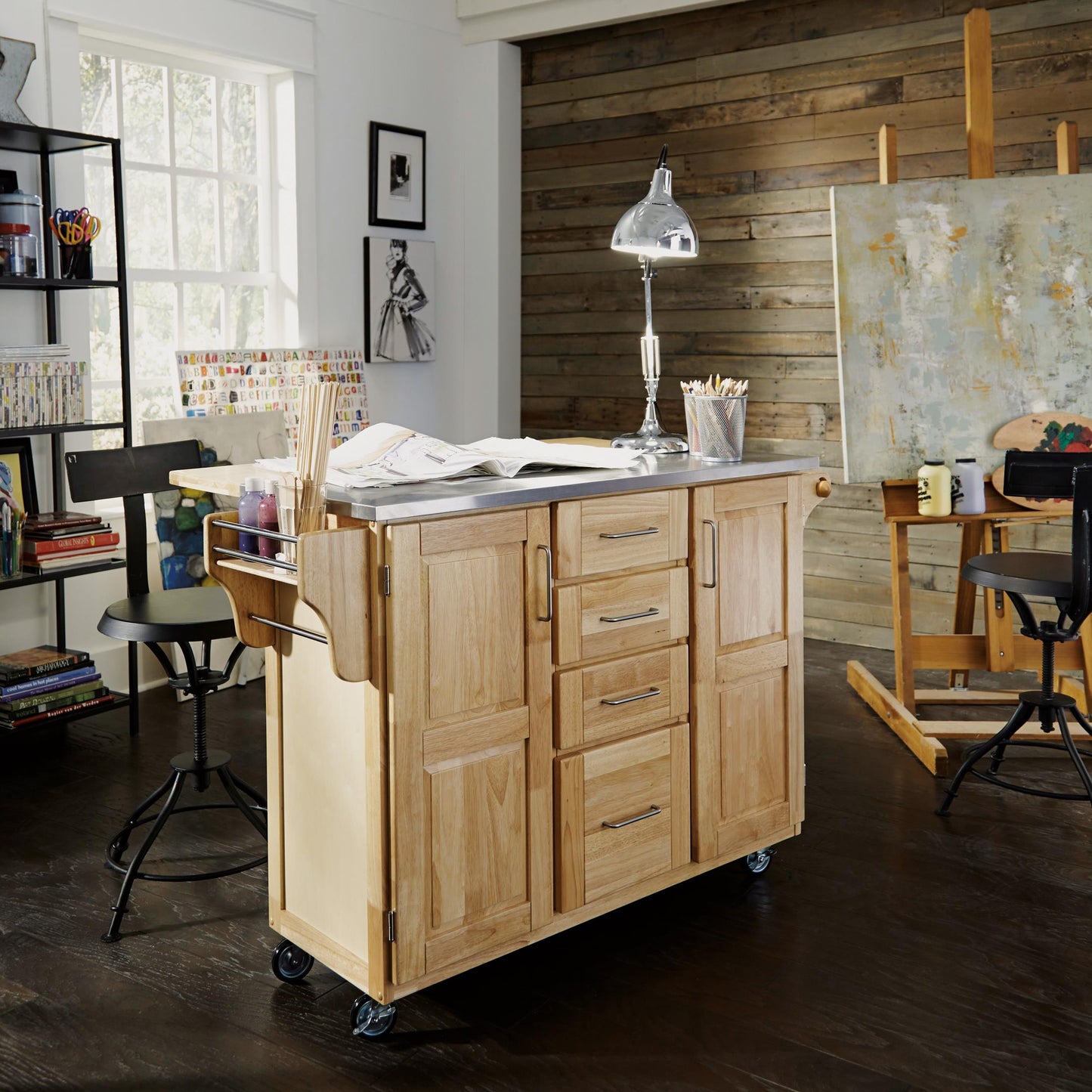 General Line 4 Drawer Kitchen Cart
