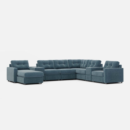 Modular One Left Facing 8-Piece Sectional - Teal