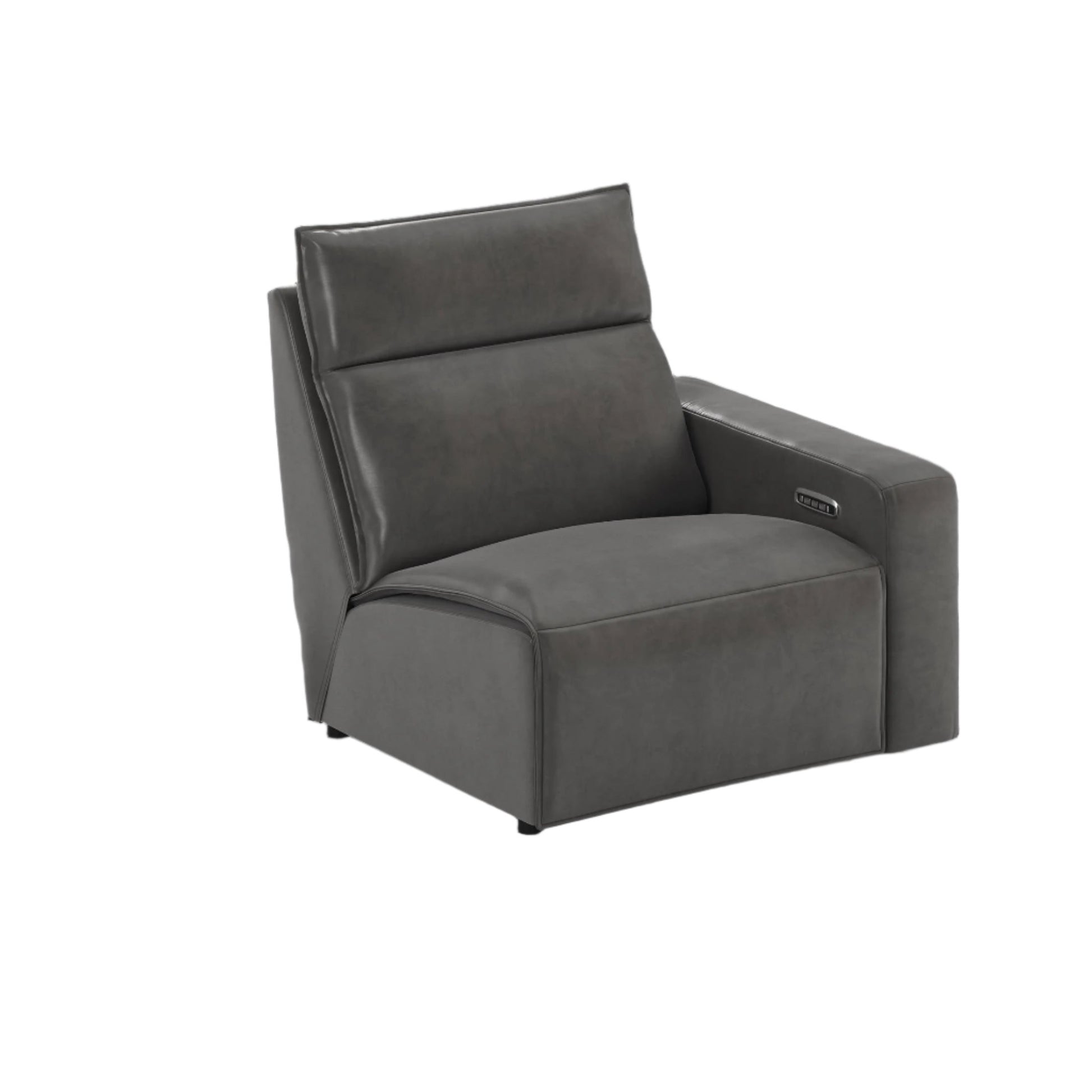 Modular Two Right Arm Facing Power Recliner - Charcoal