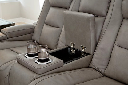 Man-Den Triple Reclining Loveseat with Console