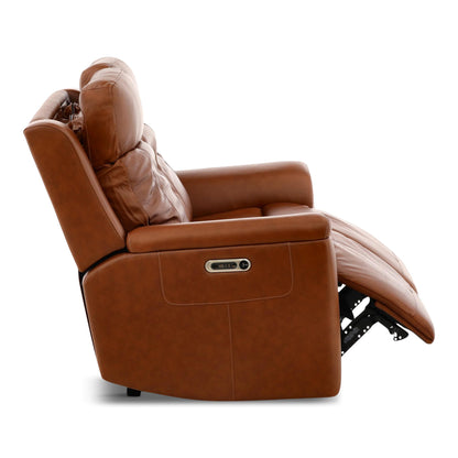 Adrian Leather Power Reclining Loveseat