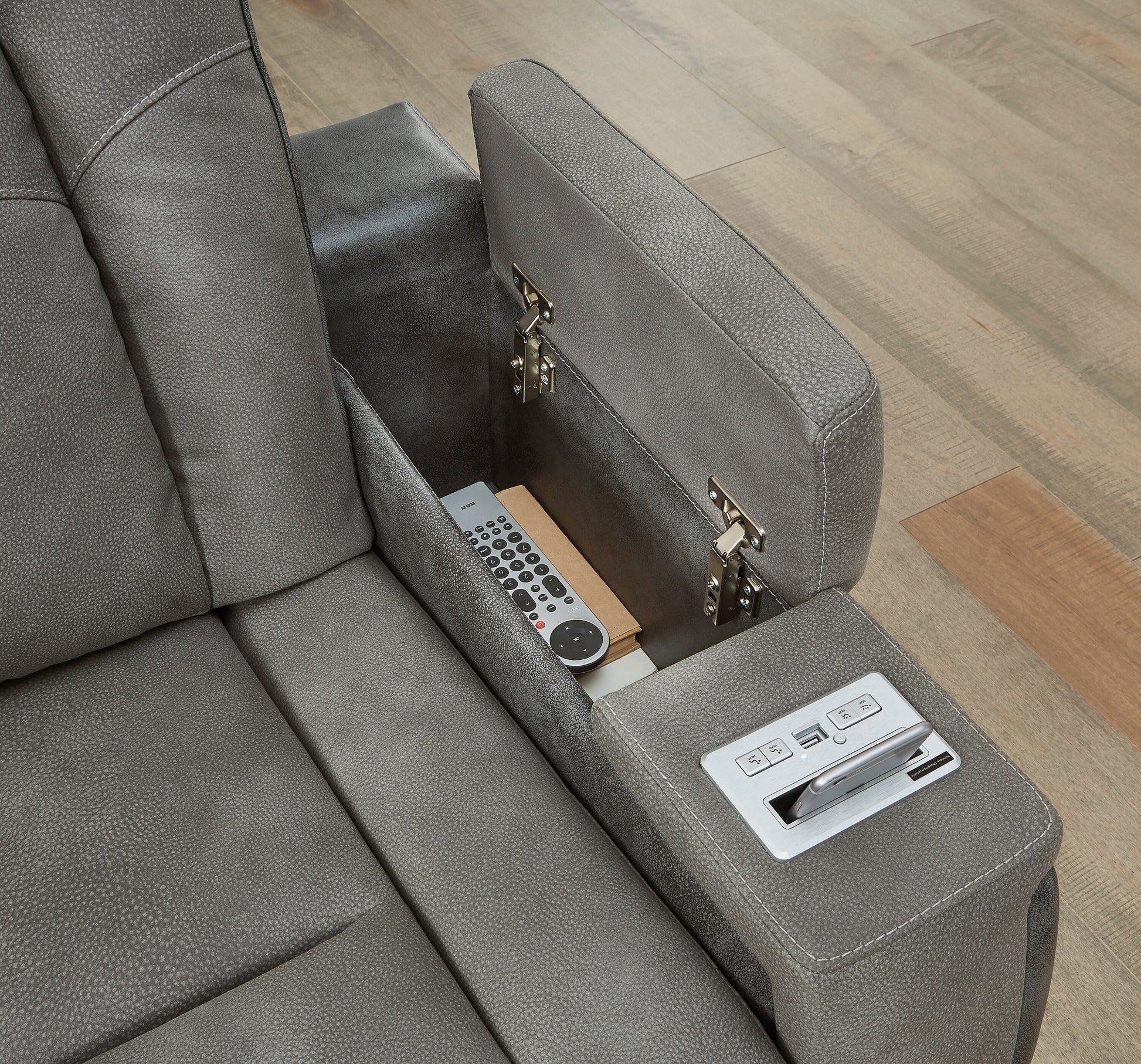 Ashley Next-Gen DuraPella Performance Fabric Dual Power Reclining Sofa
