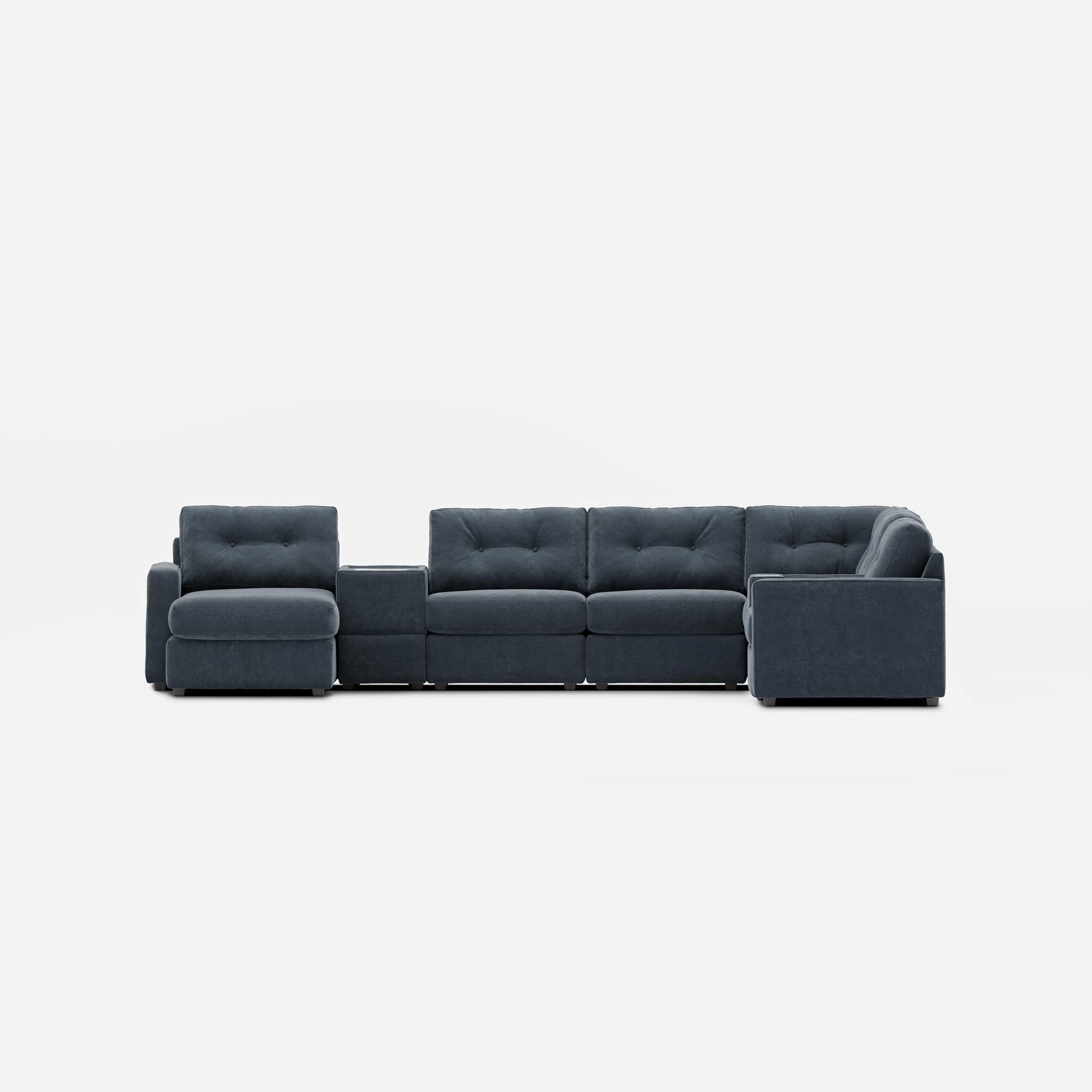 Modular One 8-Piece Sectional Chaise with E-Console