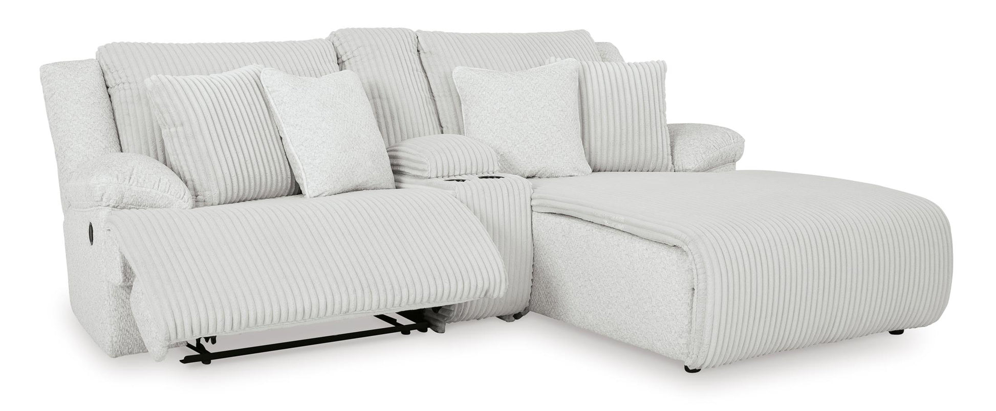 Top Tier Right Facing 3-Piece Reclining Sectional Sofa with Chaise