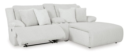 Top Tier Right Facing 3-Piece Reclining Sectional Sofa with Chaise