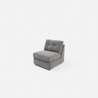 Modular One Armless Chair - Granite