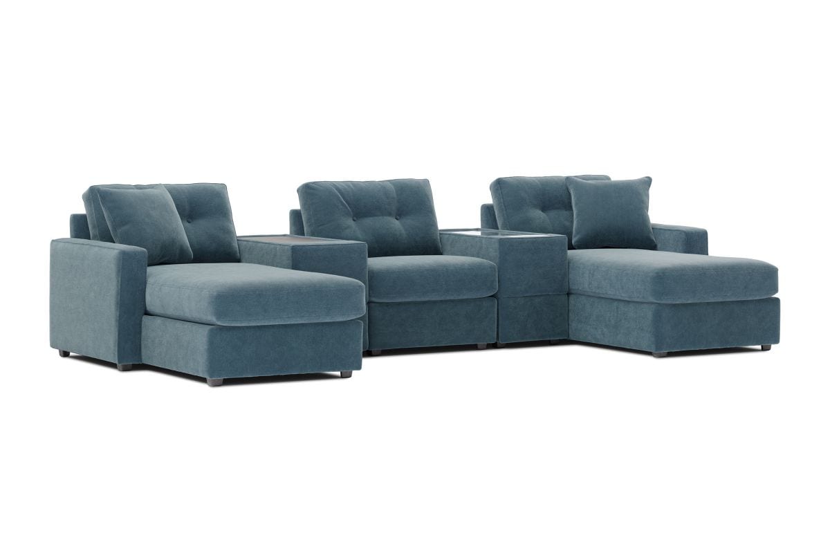 Modular One 5-Piece Theater Sectional with Dual Chaise