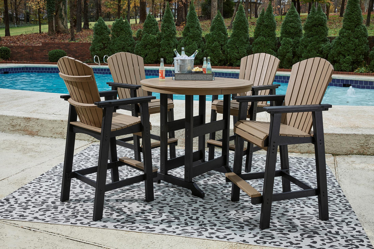 Fairen Trail 5-Piece Outdoor Bar Height Dining Set