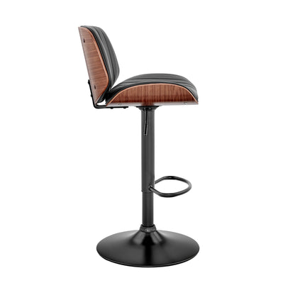 Brock Adjustable Black Bar Stool