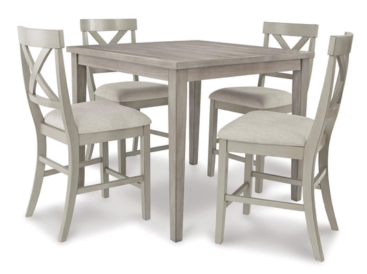 Parellen 5-Piece Counter Height Dining Set