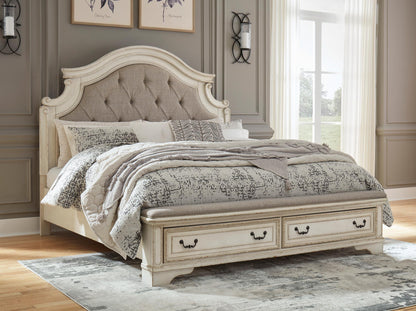 CALI KING UPH STORAGE BED