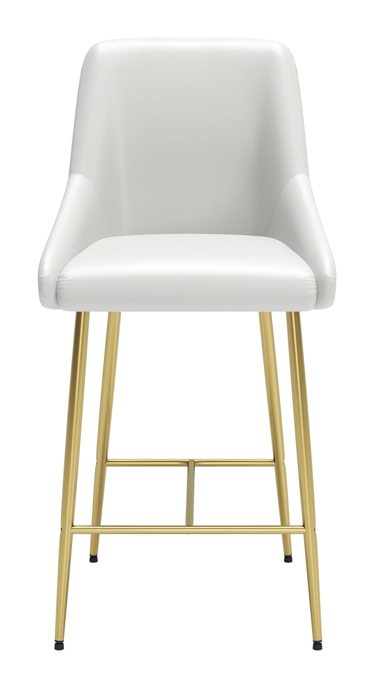 Madelaine Counter Stool White & Gold