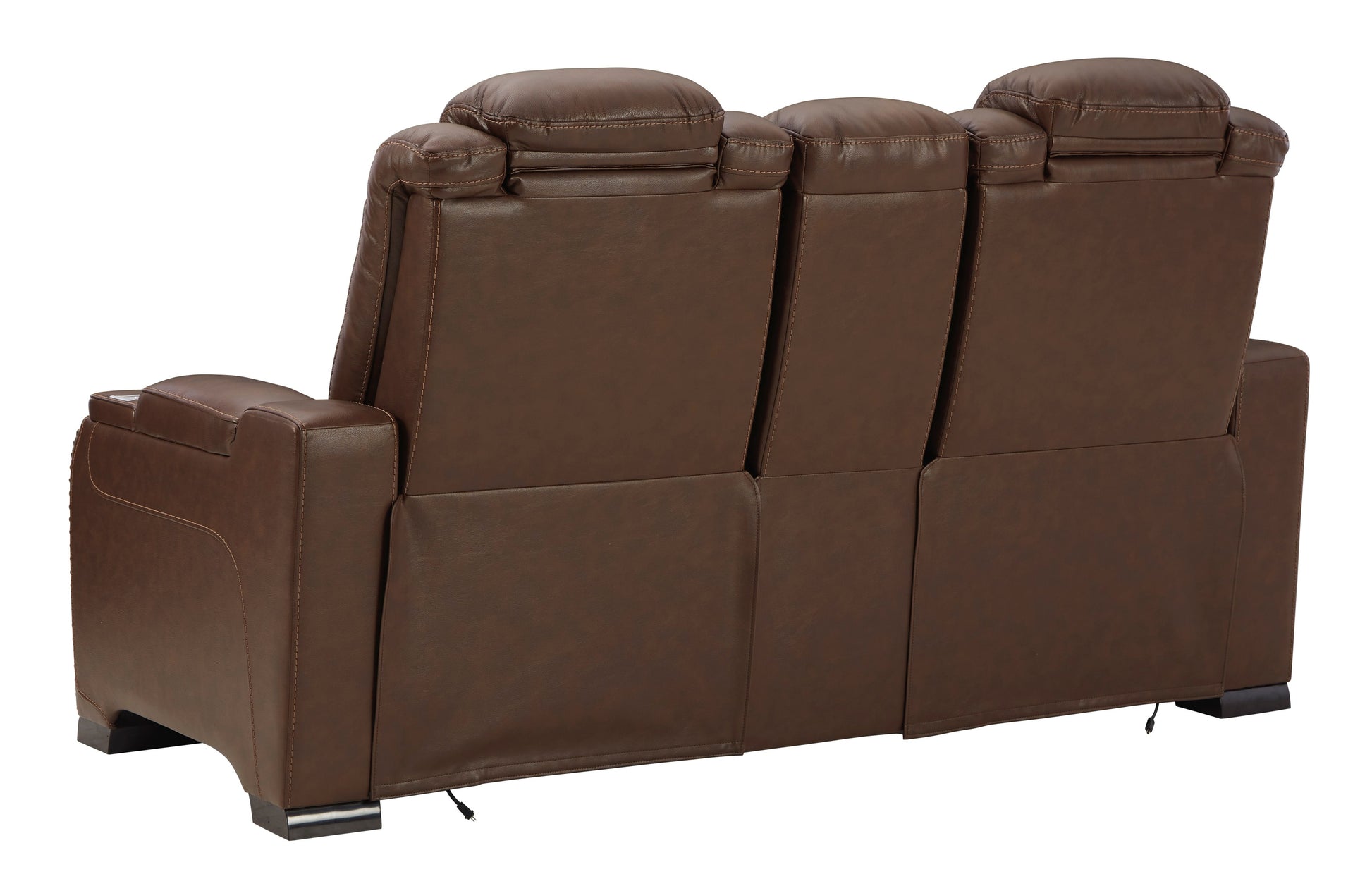 Man-Den Power Reclining Loveseat with Console