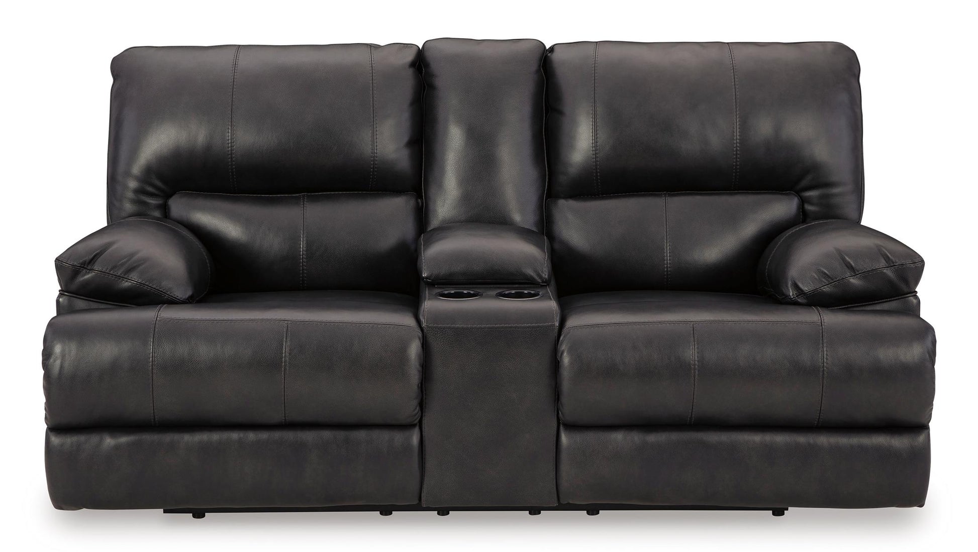 Mountainous Leather Power Reclining Console Loveseat