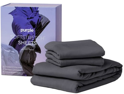 Purple Stormy Grey Soft Stretch Sheets