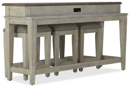 Killian Sofa Table and 3 Stools