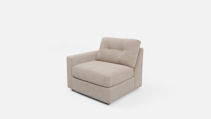 Modular One Left Facing Arm Chair - Stone