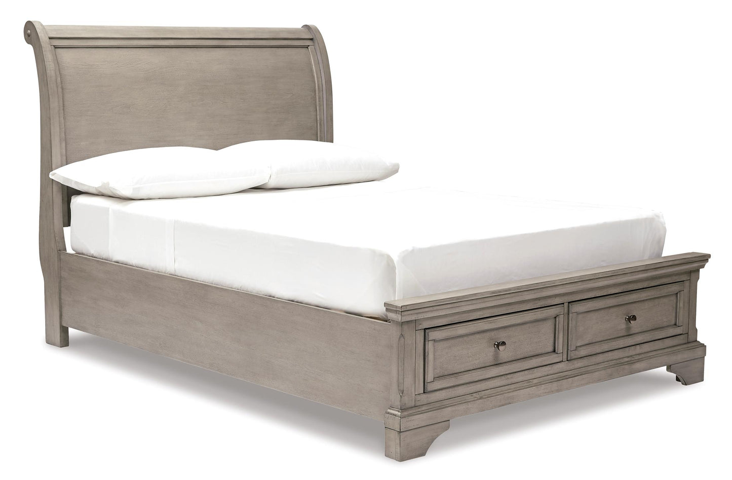 CALI KING SLEIGH STORAGE BED