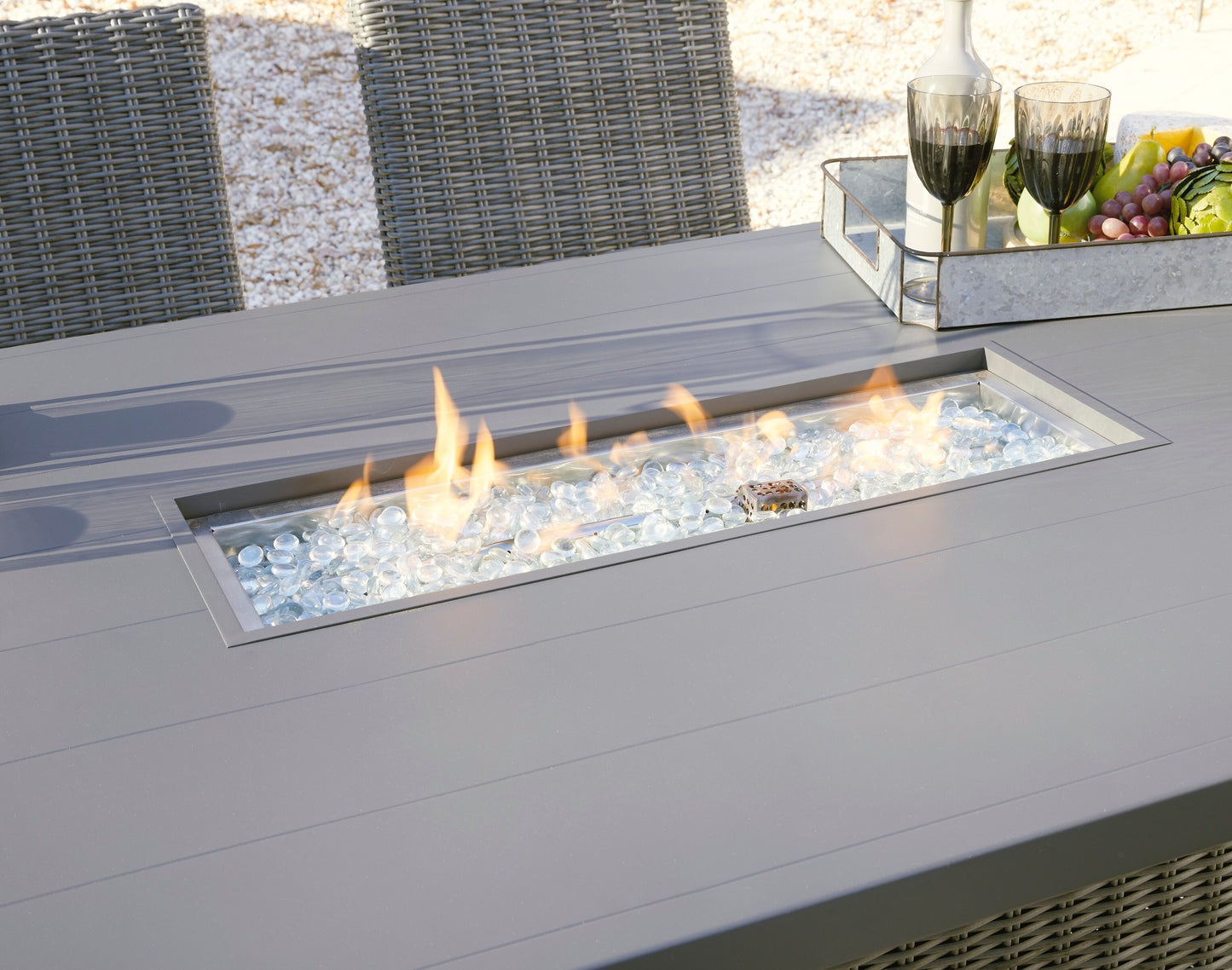 Palazzo Outdoor Bar Table with Fire Pit