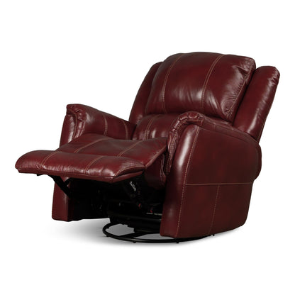 Delia Swivel Glider Leather Recliner