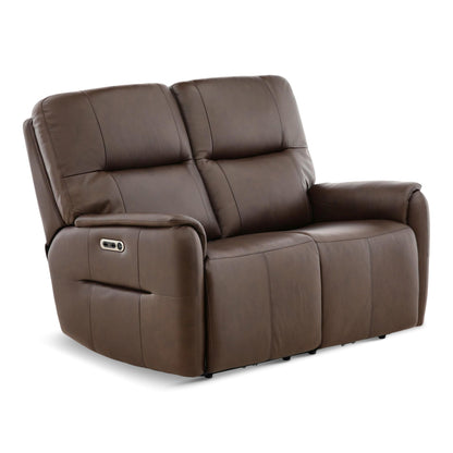 Walker Leather Power Reclining Loveseat