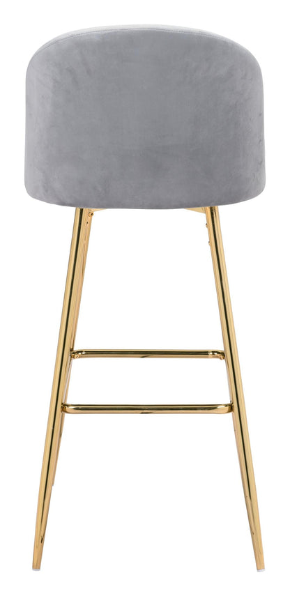 Cozy Barstool Gray & Gold