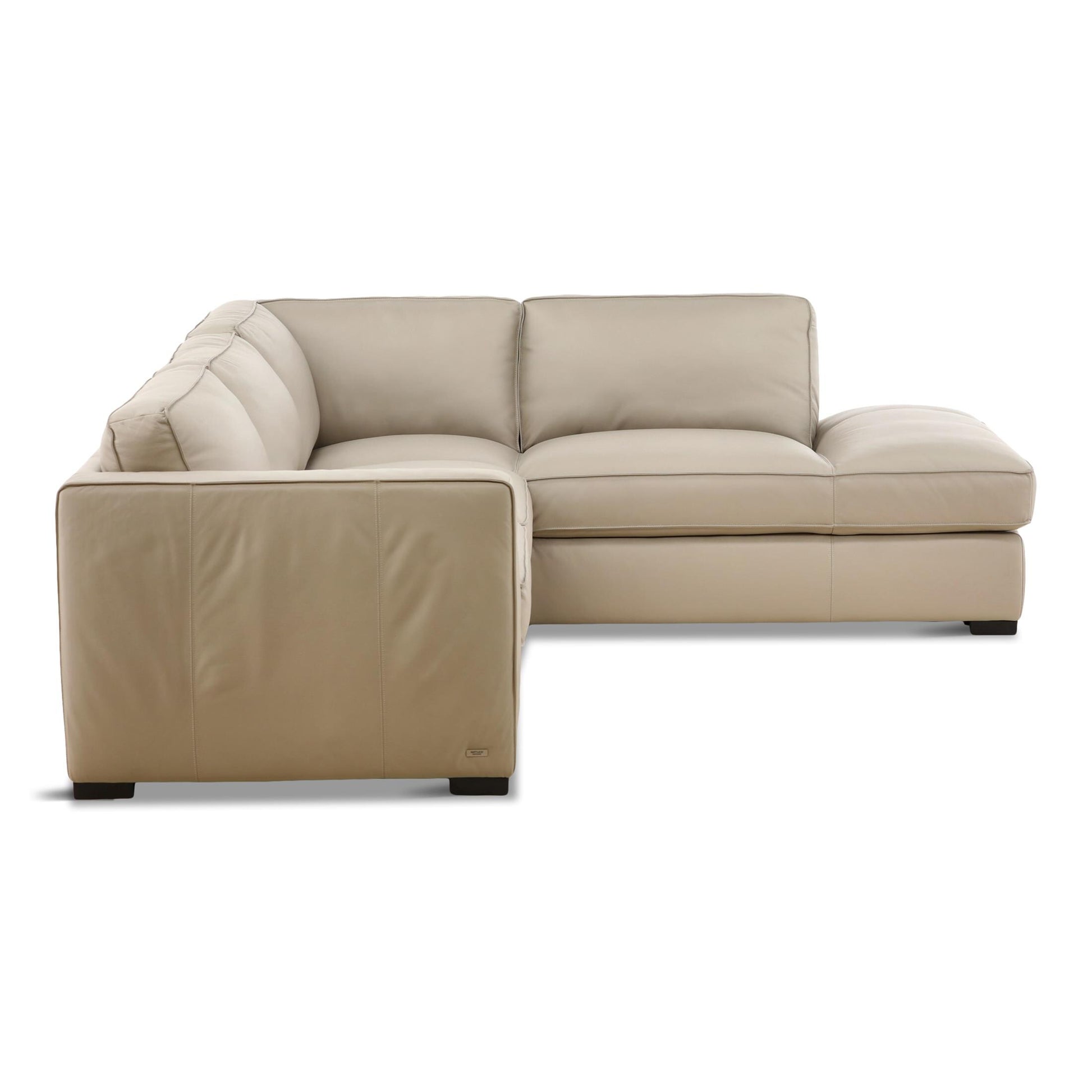 Copenhagen 2-Piece Leather Sectional with Chaise