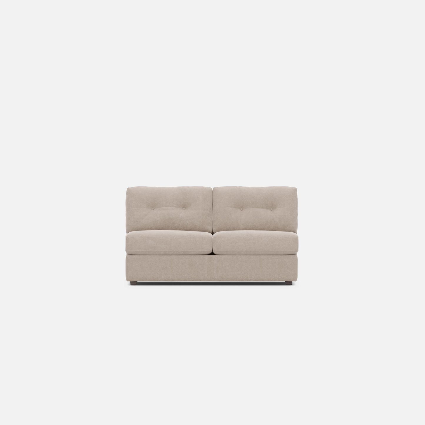 Modular One Armless Full Memory Foam Sleeper Sofa - Stone