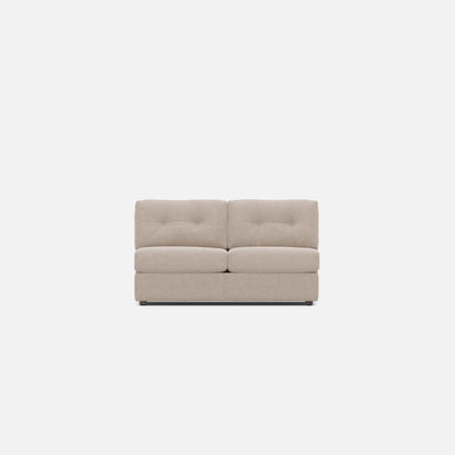 Modular One Armless Full Memory Foam Sleeper Sofa - Stone