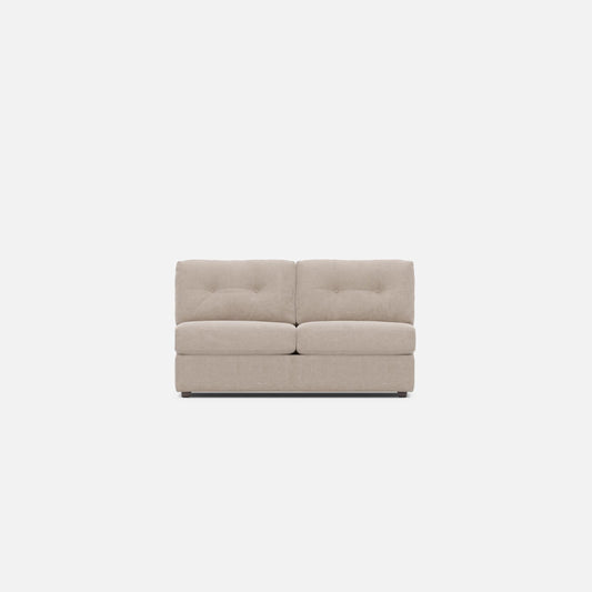 Modular One Armless Full Memory Foam Sleeper Sofa - Stone