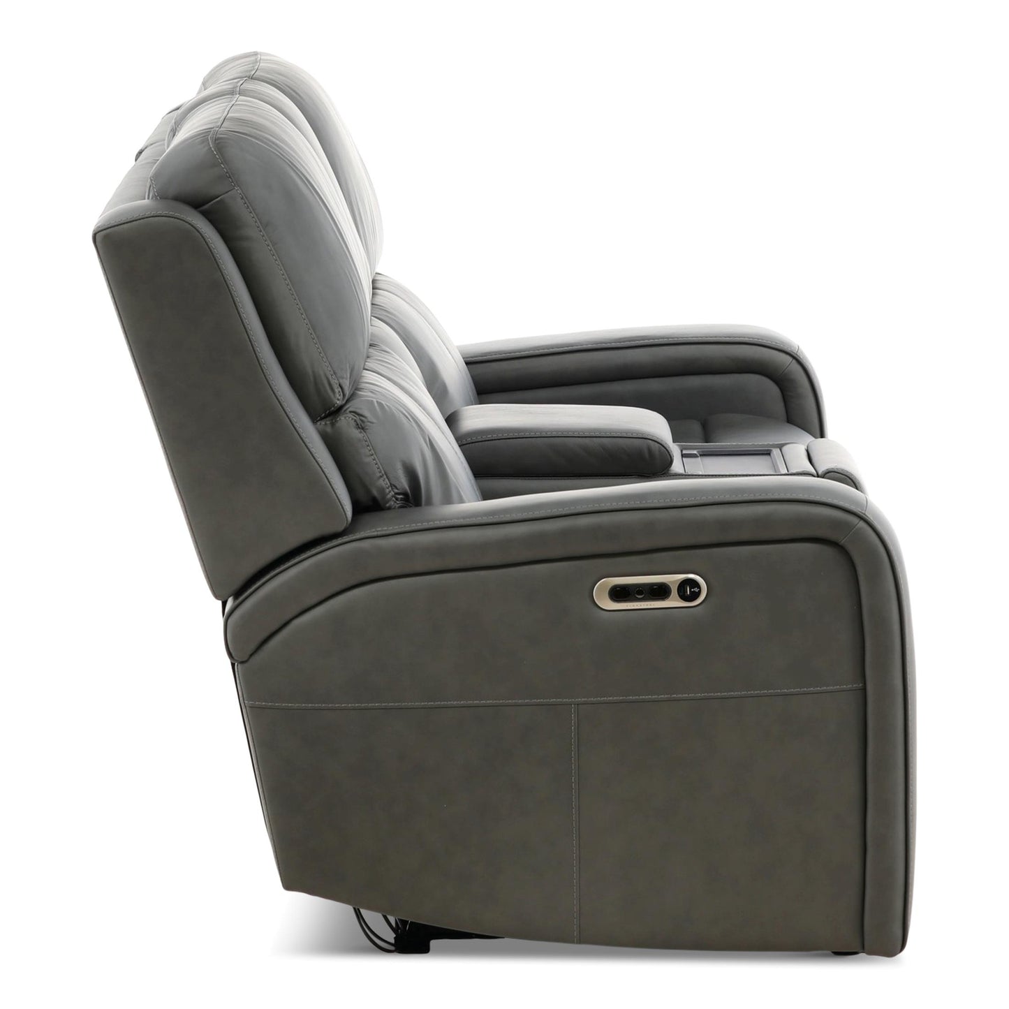 Winslow Leather Power Reclining Console Loveseat