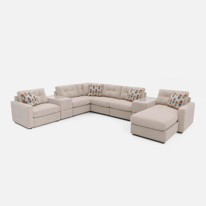 Modular One Right Facing 8-Piece Sectional - Stone