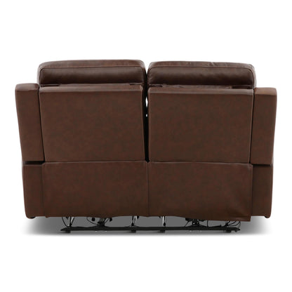 Adrian Leather Power Reclining Loveseat