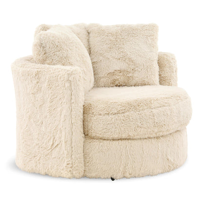 Vail Fur Swivel Chair