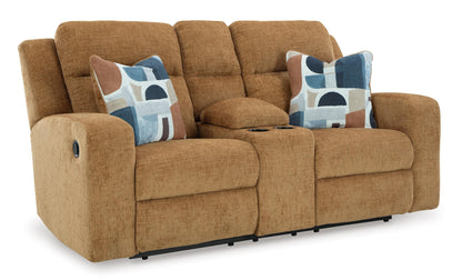 Kanlow Reclining Console Loveseat