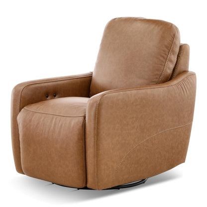 Brea Leather Power Swivel Recliner