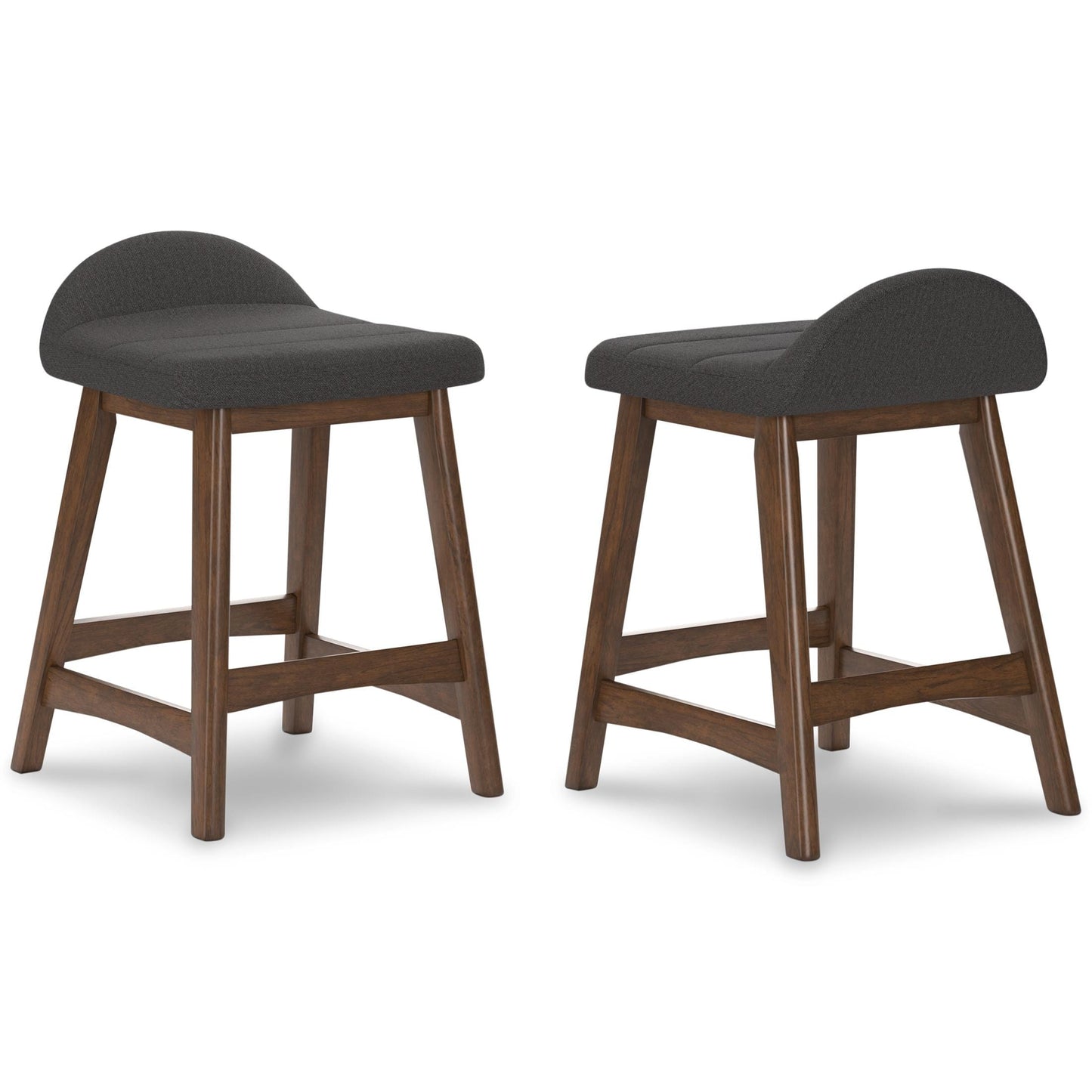 Lyncott Counter Height Bar Stool (Set of 2) Charcoal