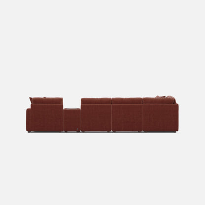 Modular One 8-Piece Sectional Chaise with E-Console