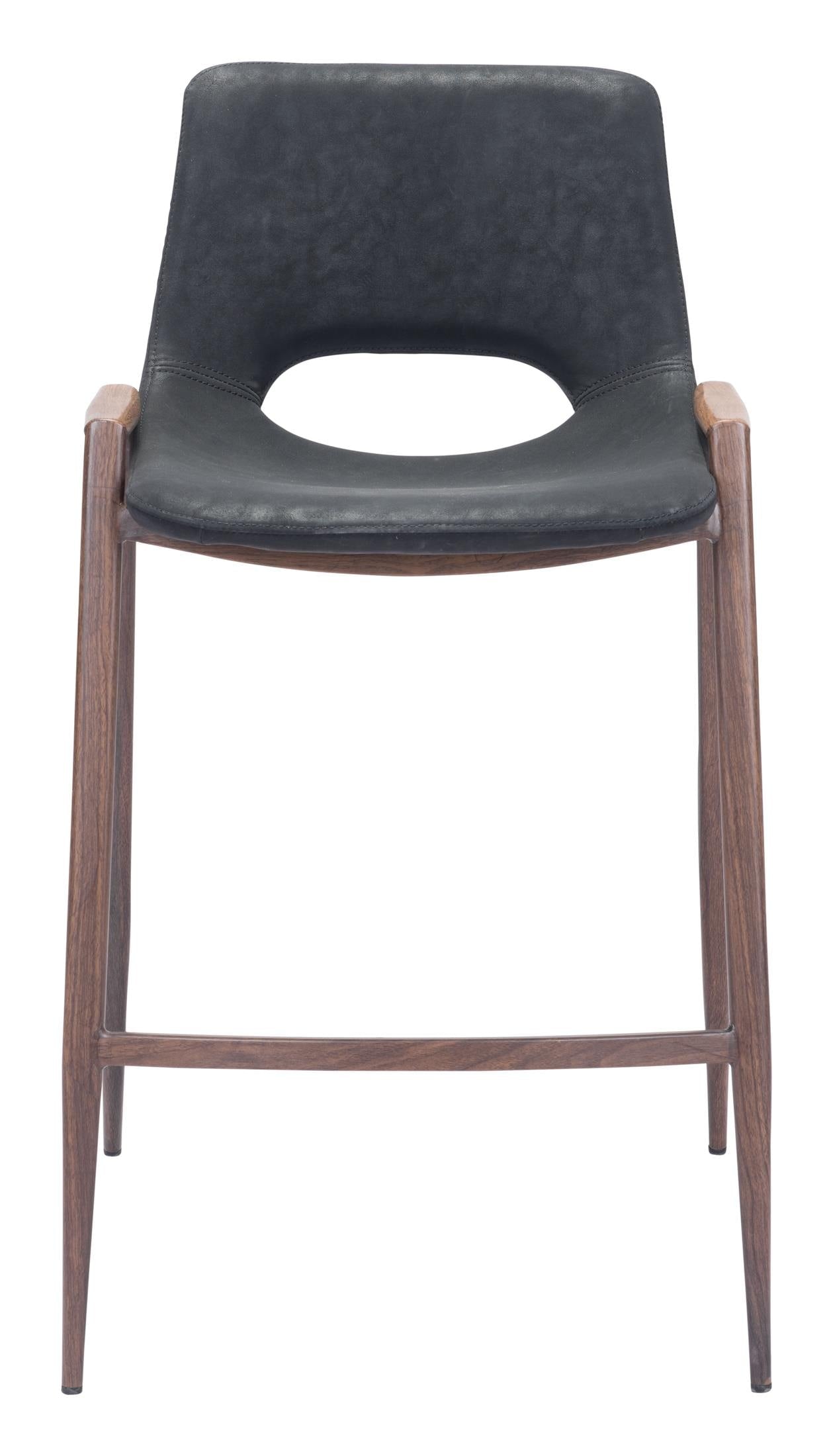 Desi Counter Stool (Set of 2) Black & Walnut