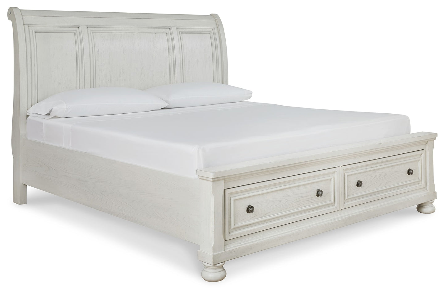 Robbinsdale Sleigh Bed with 2 Storage Drawers Queen