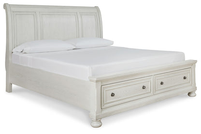 Robbinsdale Sleigh Bed with 2 Storage Drawers Queen