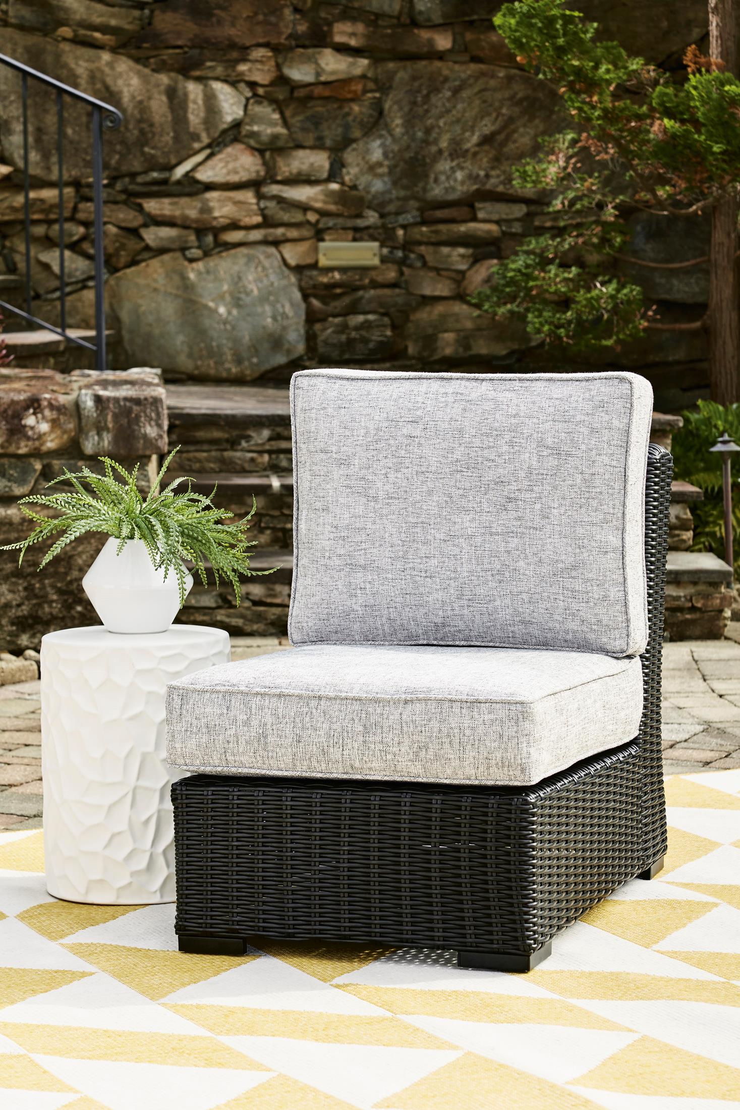 Beachcroft Outdoor Armless Chair with Cushion