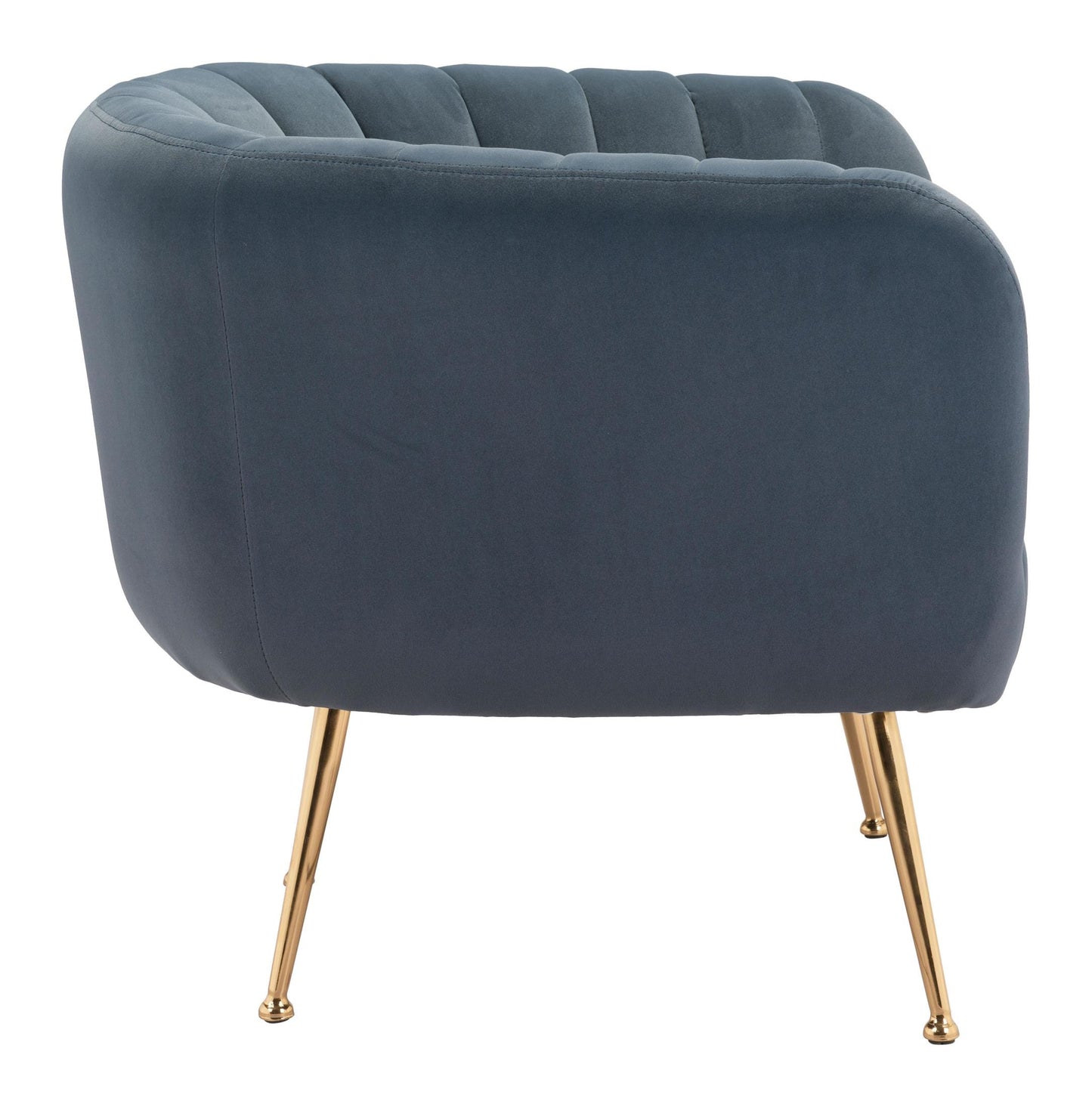 Deco Accent Chair Gray & Gold