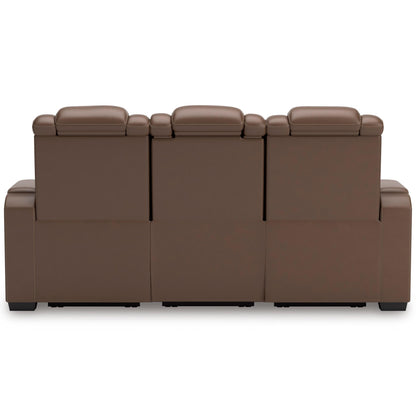 High Impact Leather Power Reclining Sofa