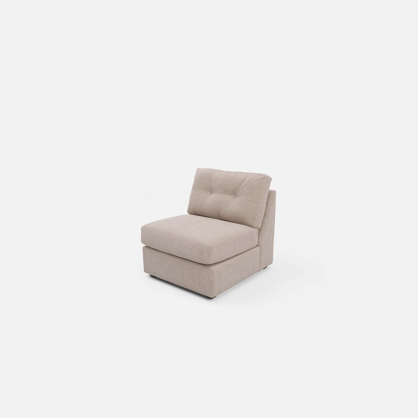 Modular One Armless Chair - Stone