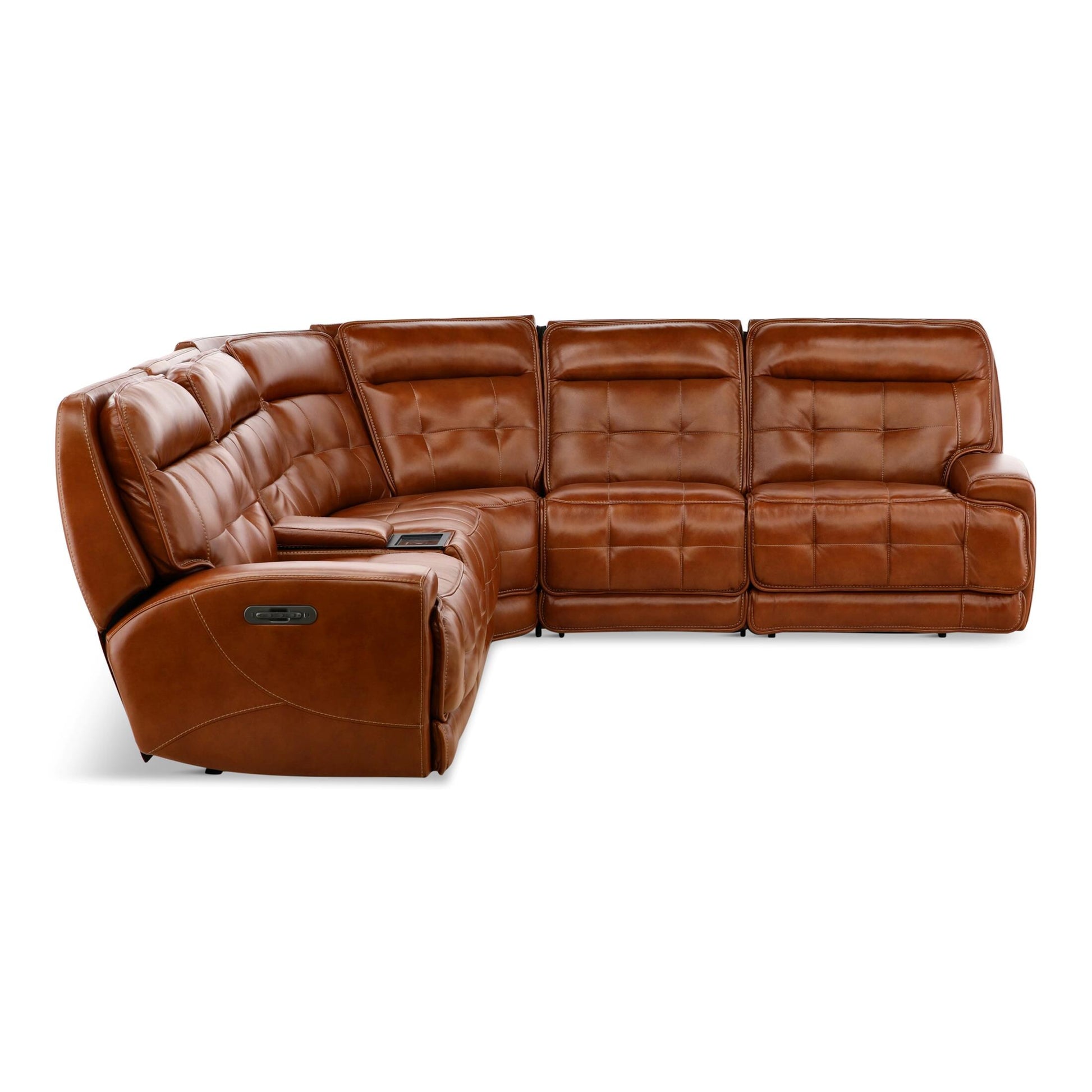 Fresco 6-Piece Leather Power Reclining Sectional