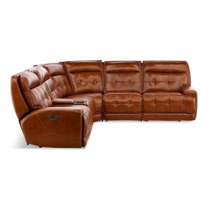 Fresco 6-Piece Leather Power Reclining Sectional