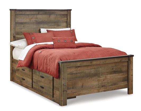 Trinell Full Panel Bed with 2 Storage Drawers